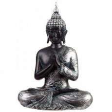 Thaïse boeddha zwart-zilver 23 cm