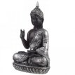 BUD208 Thaïse boeddha zwart-zilver 23 cm