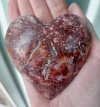 Rode jaspis druzy hart 8 cm