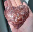 Rode jaspis druzy hart 8 cm